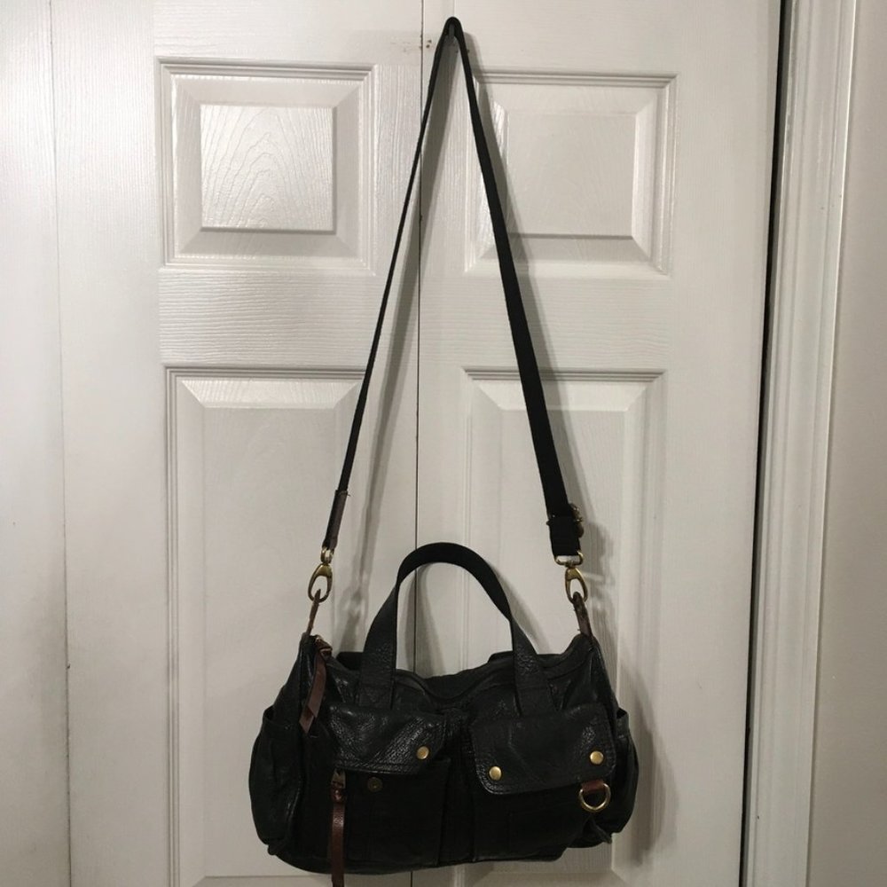 Fossil Black Leather Crossbody/Handbag